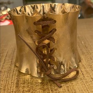 Gold cuff bracelet